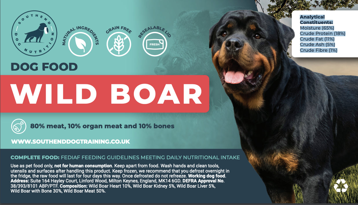 Southend Dog Nutrition Pure Wild Boar 80/10/10