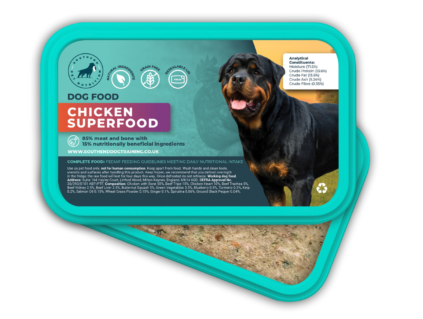 Superfood Chicken Raw Food for Dogs Complete Meal